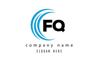 creative technology FQ latter logo vector