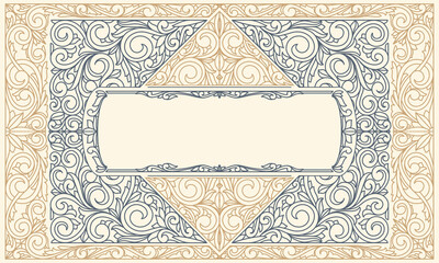 Vintage ornate elegant decorative card
