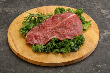 Raw beef steak for grill