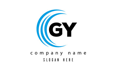 technology GY latter logo vector