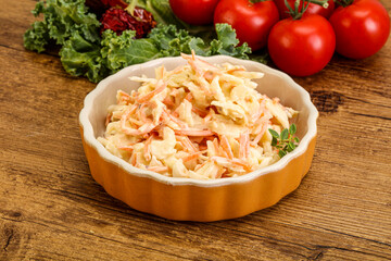 Vegetarian Cole slaw salad with cabbage