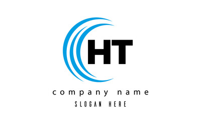 technology HT latter logo vector