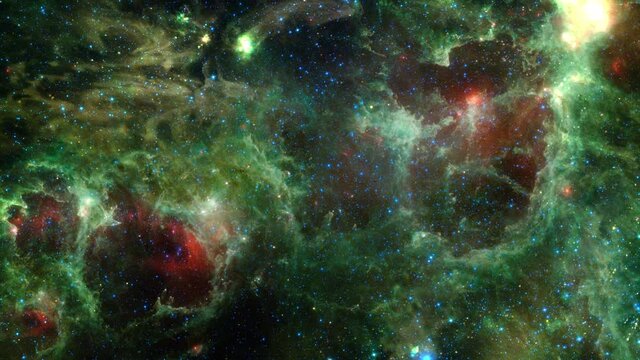 Galaxy Outer Space Exploration. The Soul Nebula or Embryo Nebula open cluster of stars surrounded by a cloud of dust and gas in the constellation Cassiopeia, near the Heart Nebula. include NASA image.