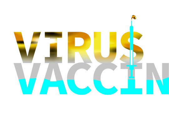Typo Virus et Vaccin qui illustre les profits liés à la production de vaccins par les laboratoires