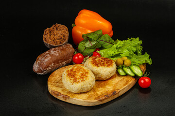 Homemade roasted cutlet minced meat
