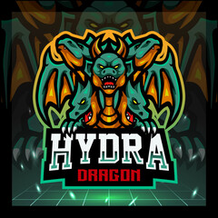 Hydra dragon mascot. esport logo design