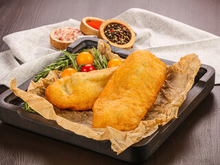Tasty hot homemade meat pastry