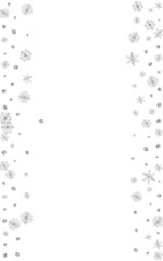 Metal Dot Background White Vector. Confetti Winter Card. Grey Snow Frozen. Luminous Flying Texture.