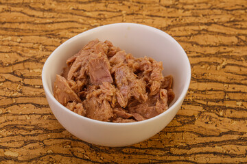 Canned tuna fillet for salad