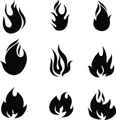 Sketch fire doodle set for web background design. Vector illustration design element set. Doodle sketch design elements. Web banner. Vector flame illustration.