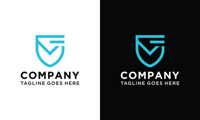 line art Shield Check Logo Design Concept Vector. Shield quality vector illustration Design. Icon Symbol
