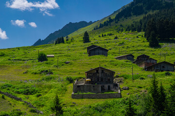 Beautiful landscapes from the uplands of Rize in Black Sea region of Turkey. Rize is the most green city of Turkey. Rize is in the eastern part of the Black Sea Region of Turkey