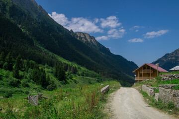 Beautiful landscapes from the uplands of Rize in Black Sea region of Turkey. Rize is the most green city of Turkey. Rize is in the eastern part of the Black Sea Region of Turkey