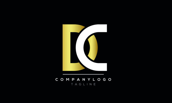 Abstract Letter Initial DC CD Vector Logo Design Template