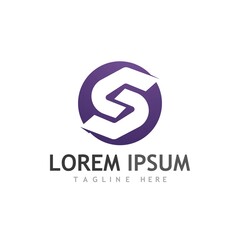 Obraz premium Business corporate S letter logo