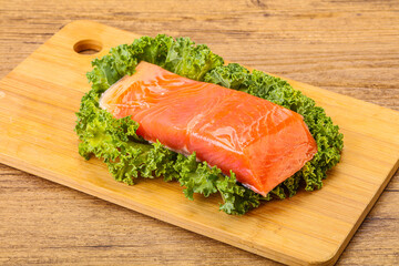 Salmon fillet slice for cooking