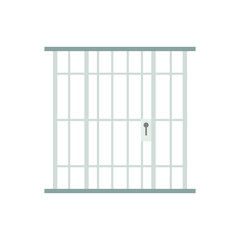 Cell door cartoon vector. Cell door on white background.
