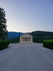 The facade of The Tempio Canoviano or Temple of Canova in Possagno, Italy