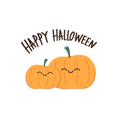 Pumpkin cartoon vector. Halloween vector background.