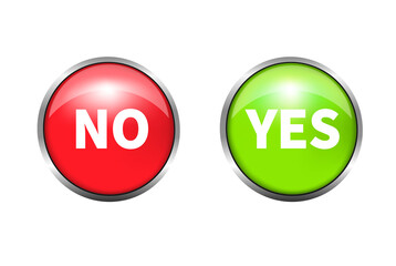 Yes and no button. vector