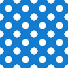 seamless pattern with white circles on a blue background