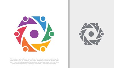 Global Community Logo Icon Elements Template. Community human Logo template vector. Community health care. Abstract Community logo. Social Networking logo designs.