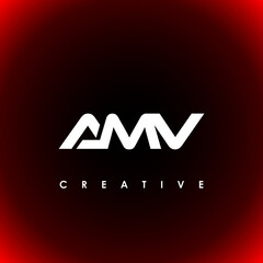 AMV Letter Initial Logo Design Template Vector Illustration