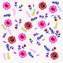 Vector illustration of a holiday for the Day of the Dead or Halloween. Funny fabric design.