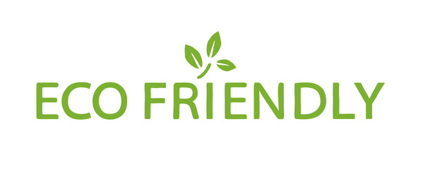 Eco Friendly Font Icon. Eco Friendly Text Design. Englisch Vector Logo