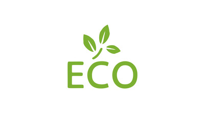 Fototapeta premium Eco Font Icon. Eco Text Design. Englisch Vector Logo