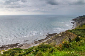 Flysch in basque country coast