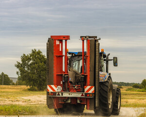 Fototapeta na wymiar combine harvester working in a field