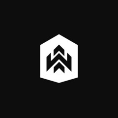 monogram letters ws simple logo vector template