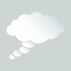 Obraz premium Thought bubbles on a gray background. EPS 10 vector file.
