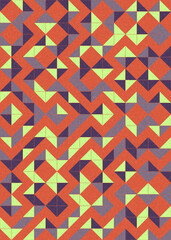 Abstract Geometric Pattern generative computational art illustration