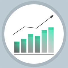 Business graph to success, can use for business concept. Vector illustration.