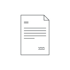 Document Icon vector. Simple flat symbol. Perfect Black pictogram illustration on white background.