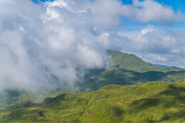 Scottish mountains in summer time