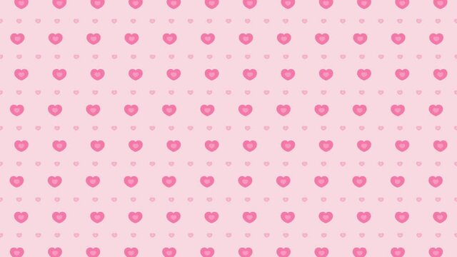 wedding pink pattern background with hearts. Love theme for Wedding, Anniversary and Valentine's festival of love motion background.