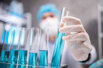 professional health care researchers scientist working in life of medical science laboratory, scientific technology of medicine chemistry or biology lap experiment test work for doctor in hospital