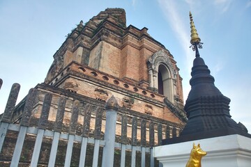 wat chedi luang temple at chiang mai Thailand