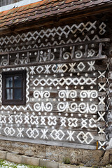 Painted folk house, UNESCO village Cicmany in Slovakia