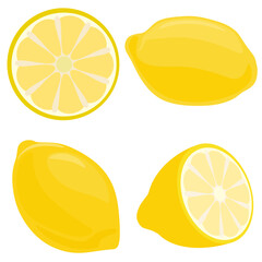 Lemons set svg vector illustration