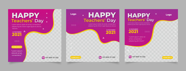 gradient teachers' day instagram posts collection