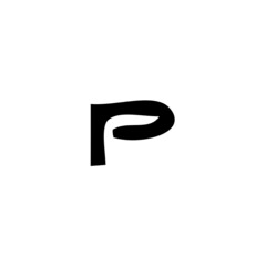 Abstract wrap logo design letter p