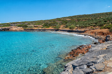Fototapeta na wymiar Kolokitha Beach on the Greek island of Crete