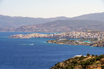 Naklejka na ściany i meble Agios Nikolaos on the Greek island of Crete