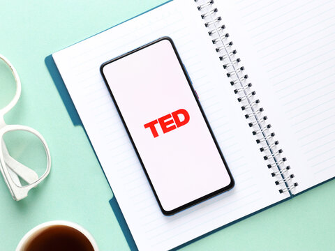 Assam, india - Augest 15, 2020 : TED  talks logo on phone screen.
