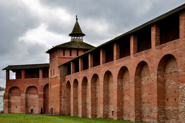 Russia. Fortress wall of the Kolomna Kremlin