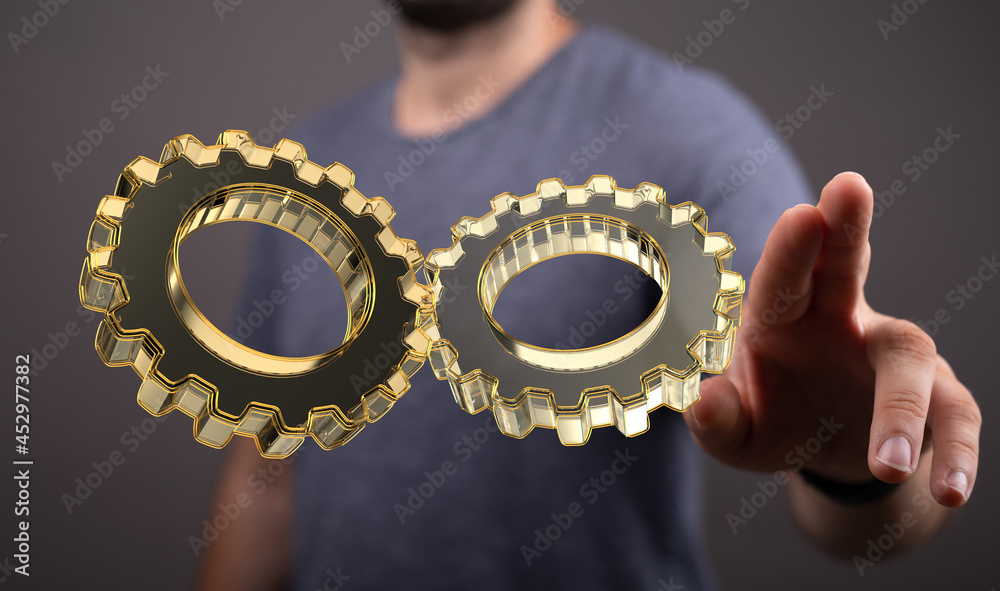 Aufkleber engineering and design image gears